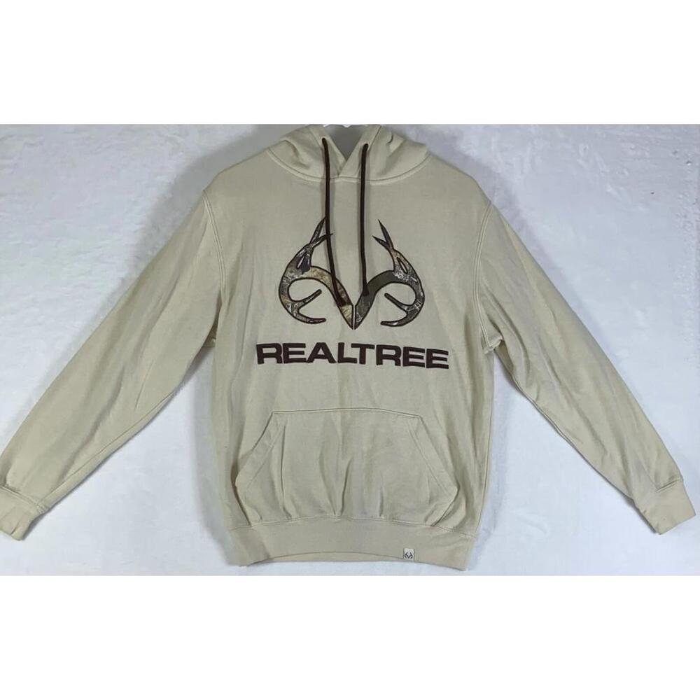 RealTree Camo Hoodie Hooded Hunting Sweatshirt Outdoors Brown Men’s Small EUC